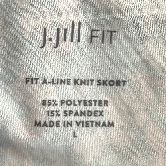 J. Jill Fit A-Line Knit Skort Size Large Floral Stretch Summer Athleisure NWOT - Picture 5 of 10